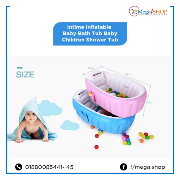 Intime Inflatable Baby Bath Tub Baby Children Shower Tub